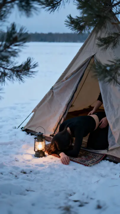 巧妙构图提示词，帐篷里(1)